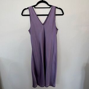 Valerie Stevens Purple Satin Slip